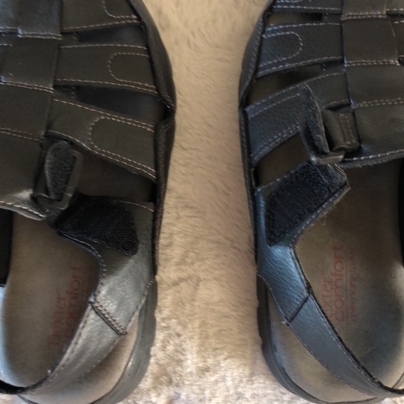 Mens Dexter Dexflex Black Sandals Size 8 - Picture 7 of 9